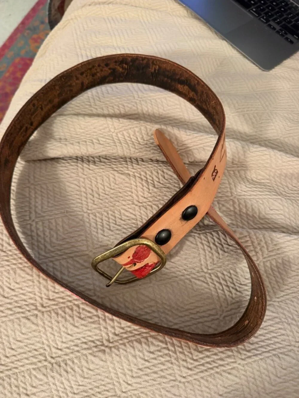 H&H Grateful Dead Handtooled Leather Belt 